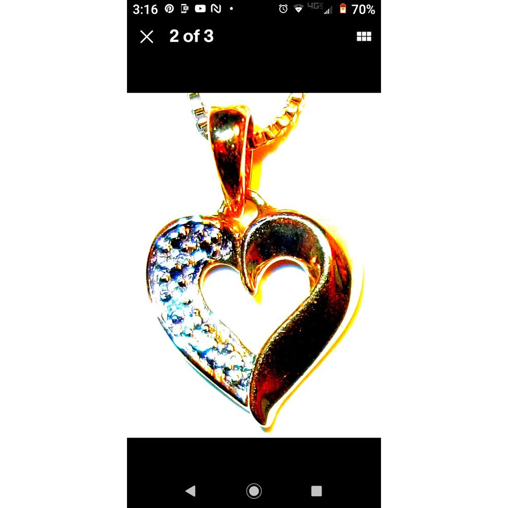 925 Vintage Ross-Simons heart necklace
